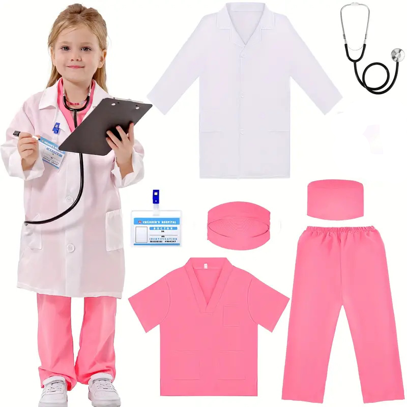 Medical Lab Units - 7PCS Kids Doctor Nurse Cosplay Outfit
