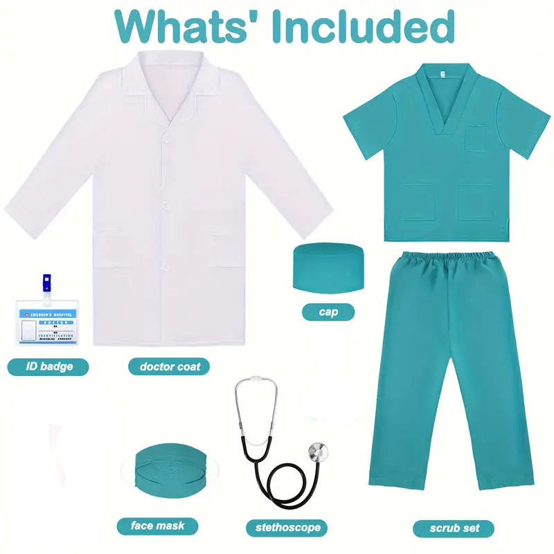 7PCS Kids Doctor Nurse Cosplay - огляд і ціна Medical Lab Units